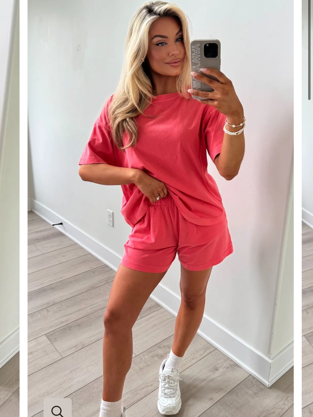 NWT coral short set size small